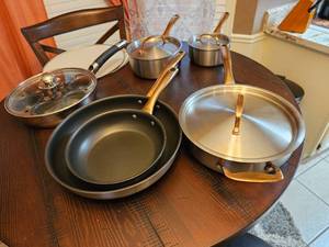 lot 399 image: Large Pots and Pans Set with Lids-FLEISCHER AND WOLF
