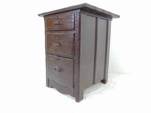 lot 552 image: Rustic Antique Wood Side Cabinet