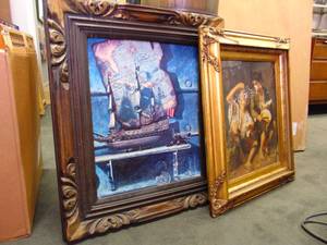 lot 93 image: Two Vintage Prints in Stunning Frames with Lots of Detailing