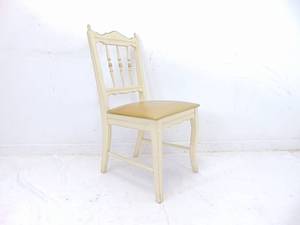 lot 563 image: Vintage White and Gold Regency Style Chair