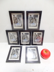 lot 461 image: New Lot of 7 Photo Frames in Black 4x6- Matted to Fit 3.5x5 Photos