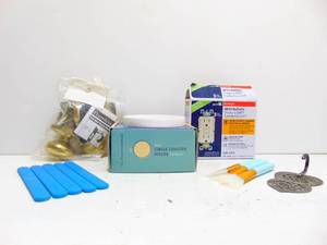 lot 466 image: Lot of Household Items Coasters, Outlet, Doorknobs