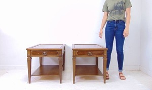 lot 428 image: Vintage Pair of Peterson and Rivington Furniture Manufactures NightstandsEnd Tables- Single Drawer