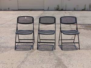 lot 516 image: MITY-Lite Resin and Mesh Folding Chairs- 3