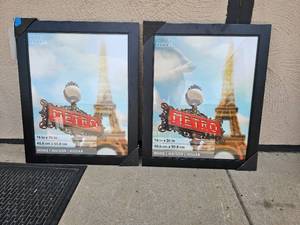 lot 597 image: Pair of NEW Studio Decor Black Matte Frames- 16x20 in.