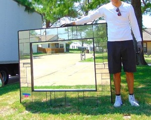 lot 522 image: Beautiful Stunning Large Rectangular Mirror 48 X 58