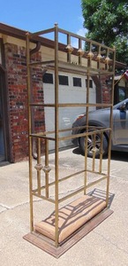 lot 536 image: Beautiful Vintage Gold Shelves with Glass