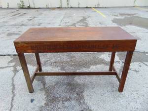 lot 112 image: Long Vintage Desk Wood
