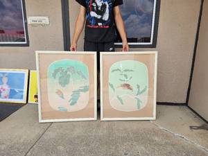 lot 108 image: Pair of Large Prints Framed Behind Glass