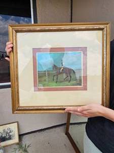 lot 122 image: Horse Print Framed