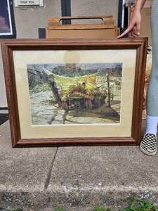 lot 141 image: Chapala Fruit Vendor Limited Ed. Signed Print Framed