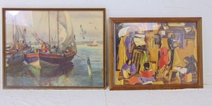 lot 366 image: Pair of Vintage Framed Prints