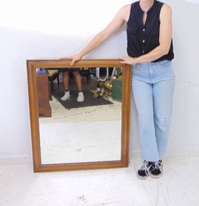 lot 368 image: Vintage Wood Framed Mirror
