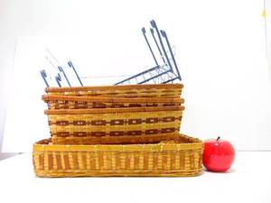lot 543 image: Wicker Basket Set and Cabinet Organizers