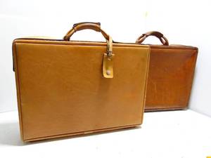 lot 99 image: Pair of Vintage Leather Briefcases- HARTMANN LUGGAGE