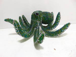 lot 107 image: Beautiful and Unique BEADED Octopus (Can Hang)
