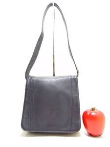 lot 114 image: Vintage Coach F8E-4183 Italy Black Smooth Leather Lexington Flap Crossbody Bag