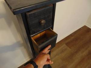 lot 86 image: Antique Tall Narrow Spice Box Storage Cabinet