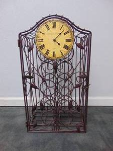 lot 72 image: Vintage Iron Birdcage Look Floor Clock