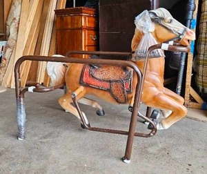 lot 239 image: Vintage Kids Toy Horse