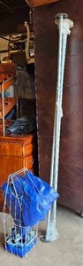 lot 242 image: Poles, Fittings, and Blue Tarp