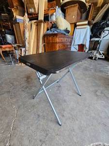 lot 252 image: Fold Up LIFETIME Small Plastic Table Perfect for a Pop Up Laptop Table