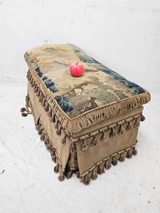 lot 327 image: English Tapestry Footstool