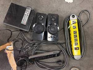 lot 614 image: Electrical Power Strips, Speakers, and Electronics