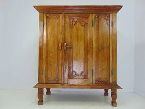 lot 3 image: Indonesian Teak Solid Wood Incredible Armoire