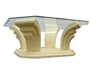 lot 60 image: Vintage Post Modern Coffee Table with Glass Top