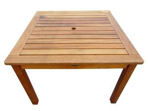lot 23 image: The Garden Place Solid Teak Square Wood Patio Dining Table