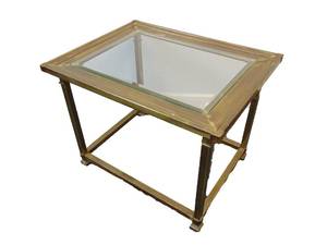 lot 46 image: Brass and Glass Vintage End Table