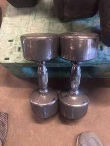 lot 68 image: 22.5 LB Dumbbell Set by York