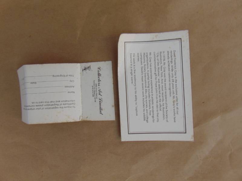 David Frederick Gray Limited Edition, Numbered 