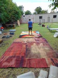 lot 290 image: Lot of 2 Bright and Colorful Abstract Area Rugs