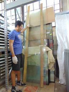 lot 297 image: Lot of Large Glass  Windows