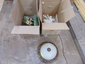 lot 312 image: Flush Mount Light Fixture and Ceiling Fans (Pulled for Reno)