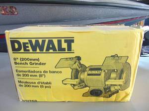 lot 12 image: DEWALT DW758 8 Bench Grinder NEW in Box