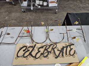 lot 126 image: LAUGH and Celebrate Metal Wall Decor