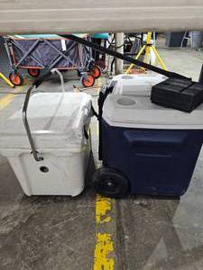 lot 137 image: YETI and Coleman Coolers