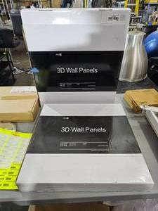 lot 170 image: Art3D  3D Wall Panels Geometric 12 Tilesbox each box covers 32sq ft