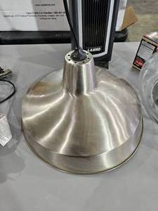 lot 174 image: Modern Brushed Nickel Hanging Light Working