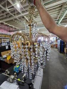 lot 191 image: Beautiful Waterfall Crystal Chandelier Working