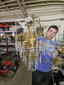lot 192 image: Waterfall Crystal Chandelier #2 Working