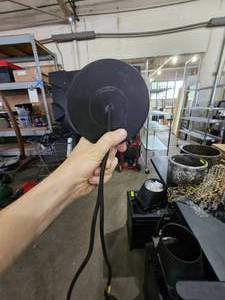 lot 196 image: Lot of Black Single Light Hanging Light Fixtures - Working