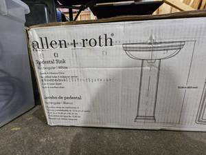 lot 197 image: ALLEN & ROTH White Porcelain Sink Top (Top only, new)