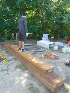 lot 336 image: 3 Massive CEDAR Beams $$$