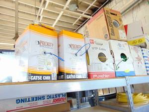 lot 71 image: ELECTRICAL Supply Lot Contents on Top Shelf - Wires