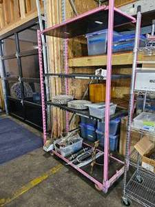 lot 219 image: Industrial Pink Shelf