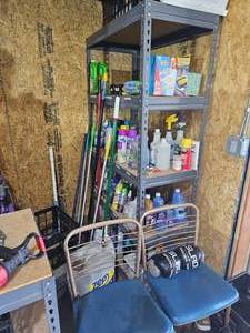 lot 254 image: Gray Metal Shelf (Contents onaround NOT included)